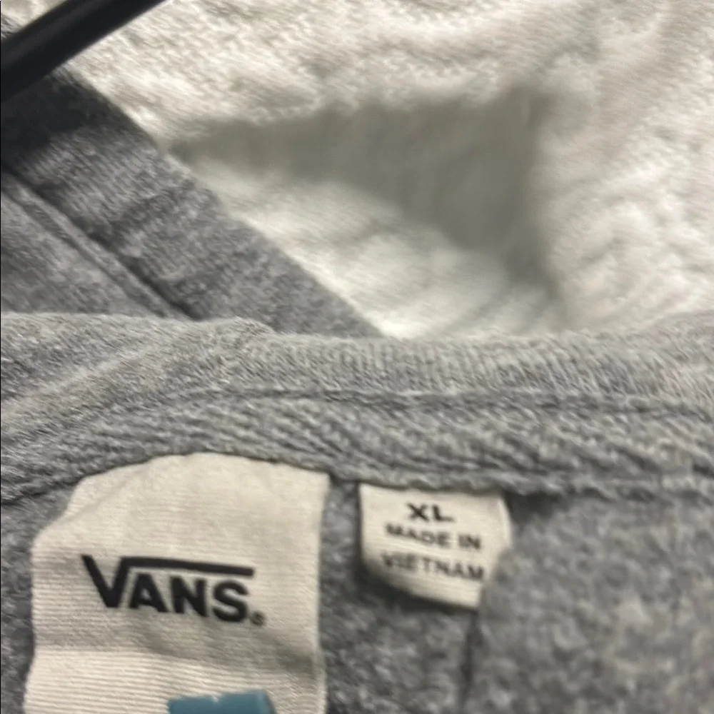 Women’s Cropped Vans Gray Hoodie with Floral Design - Picture 2 of 6
